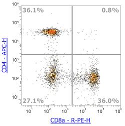 Anti-Human CD8α, PE (Clone:OKT8)流式抗体 - 结果示例图片