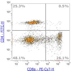 Anti-Human CD8α, PE-Cy7 (Clone:OKT8)流式抗体 - 结果示例图片