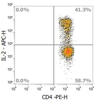 Anti-Human IL-2, APC(Clone：MQ1-17H12) - 结果示例图片