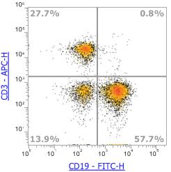 Anti-Mouse CD3ε, APC (Clone:17A2)流式抗体 - 结果示例图片