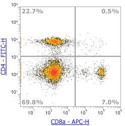 Anti-Mouse CD8a (2.43),APC 流式抗体 - 结果示例图片