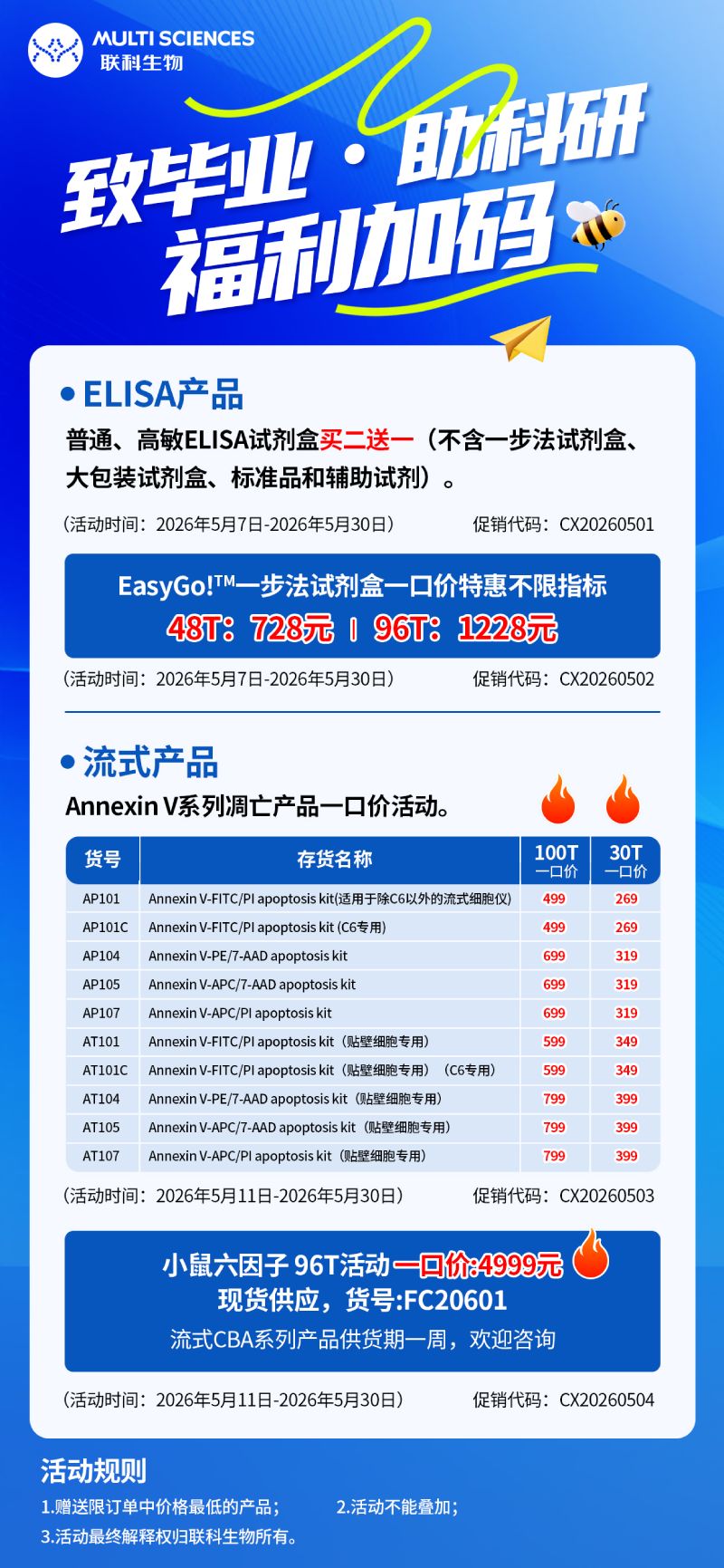 致毕业，助科研——福利加码